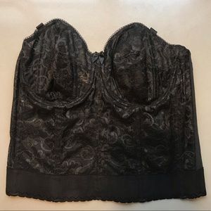 Goddess Bustier Black Lace 34D